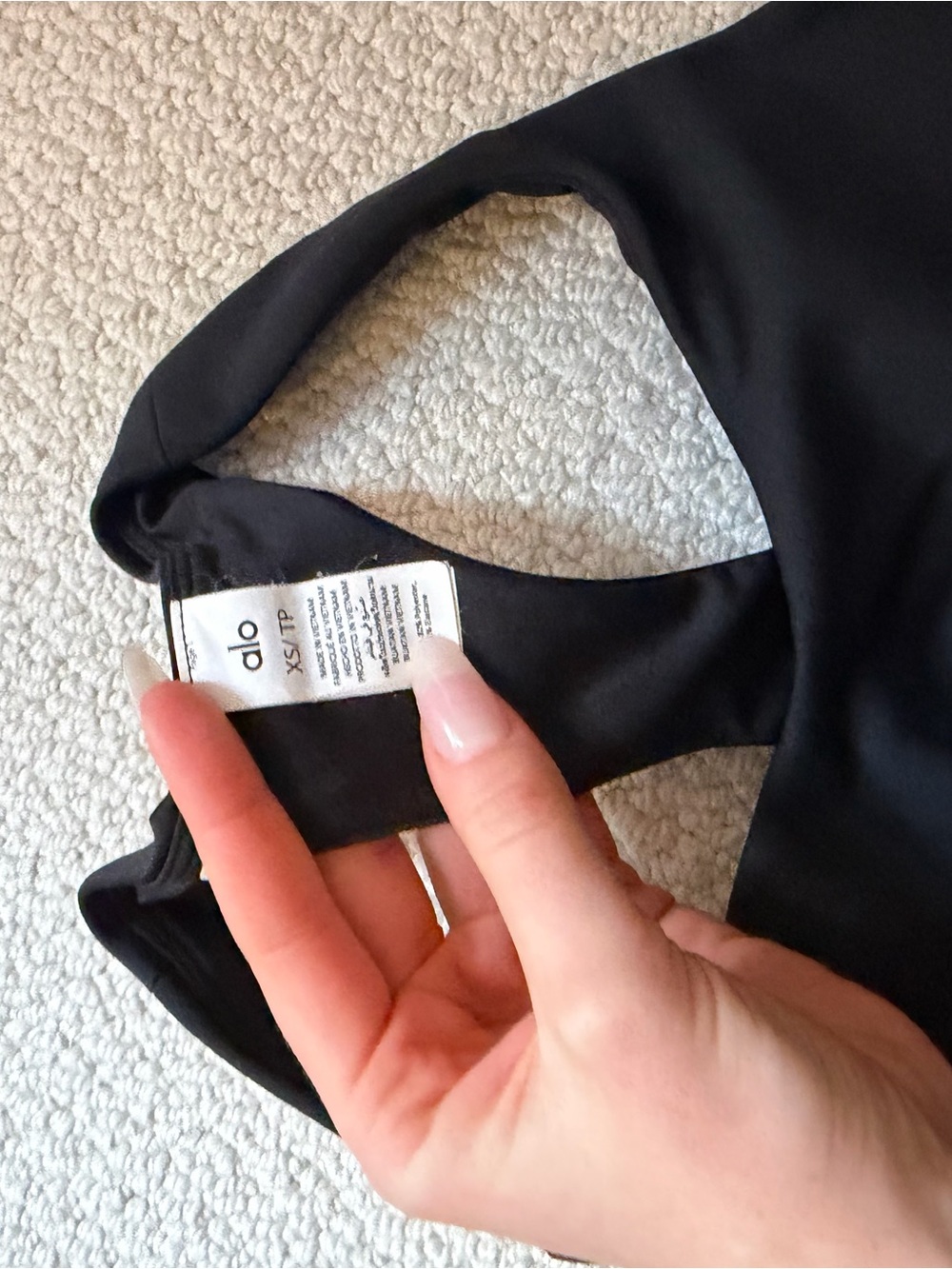 ALO Yoga airlift Black Racerback Sports Bra and High-Waist yoga Shorts Xs - Picture 5 of 7